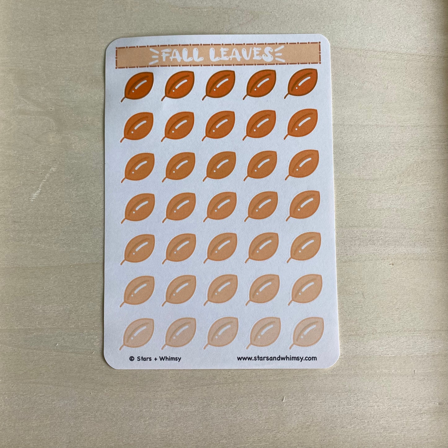 Fall Leaves Sticker Sheet