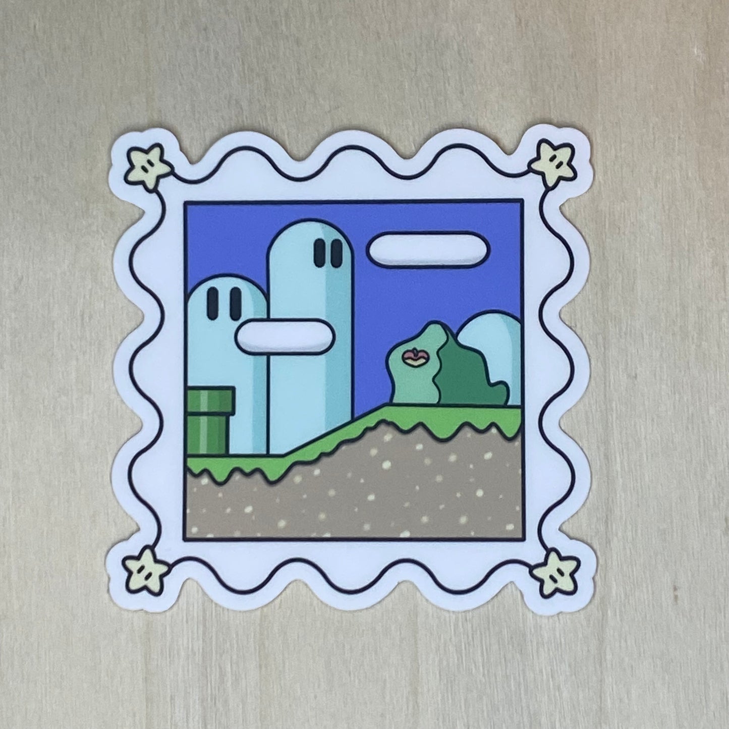 Super World Stamp Sticker