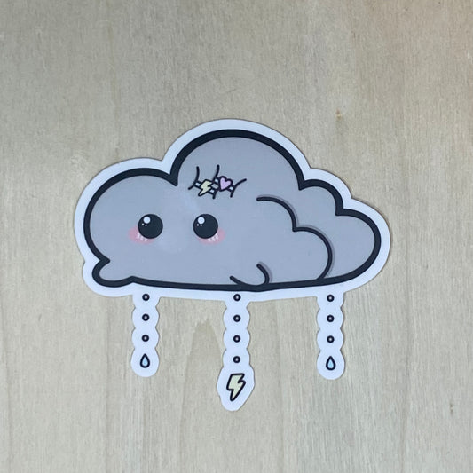 More Clouds, Less Sun Sticker - Stormy